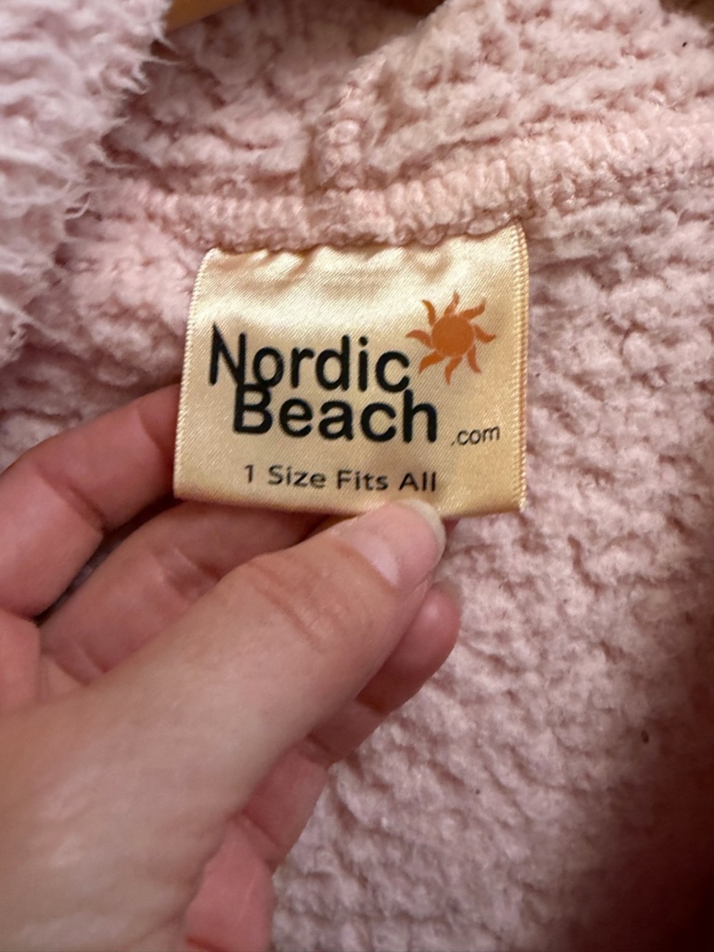 Nordic Beach Pink Sherpa Hooded Jacket Blush - Picture 4 of 7